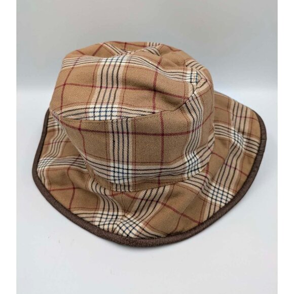 Gucci Monogram Plaid Bob Double Back Reversible Bucket Hat Beige M58cm 700851 - Picture 4 of 11